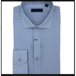 Blu by Polifroni Big and Tall Dress Shirt Blue Size 16L